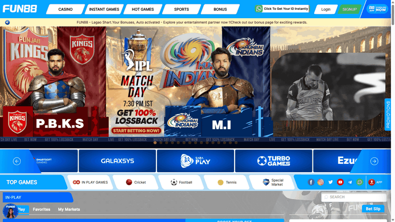 Fun88 Casino Online - Una experiencia de juego moderna y atractiva